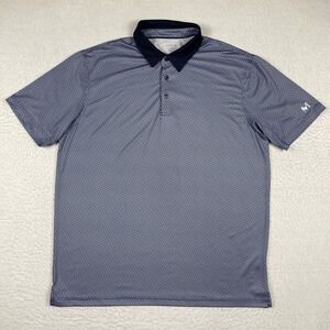 Maelreg‎ Polo Shirt Mens XL Blue Performance Golf Preppy Casual Workwear Travel